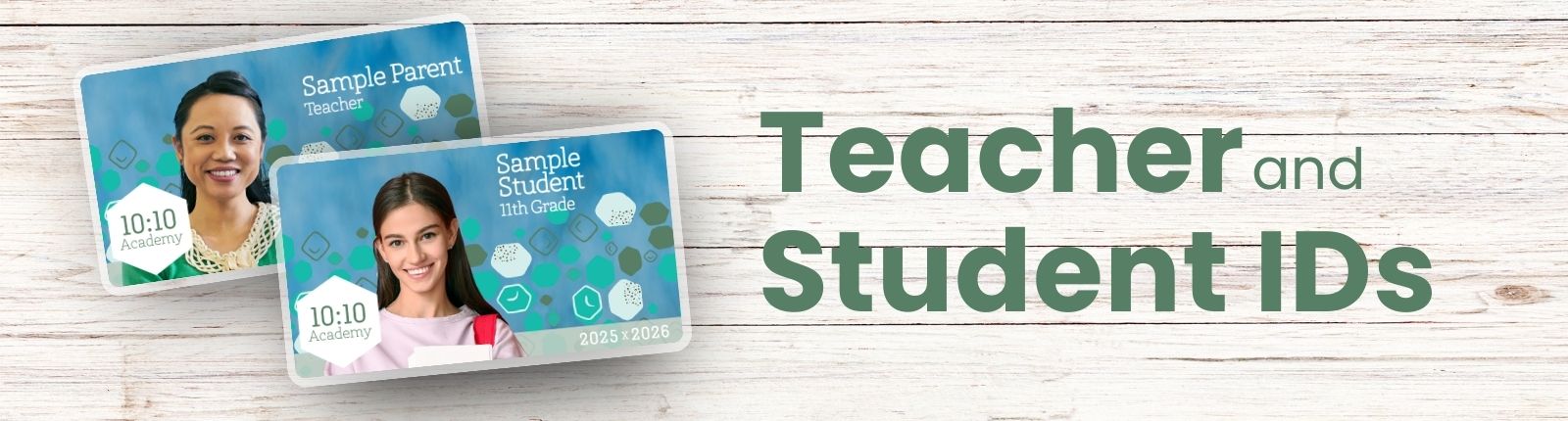 10:10 Academy - Teacher and Student ID Cards