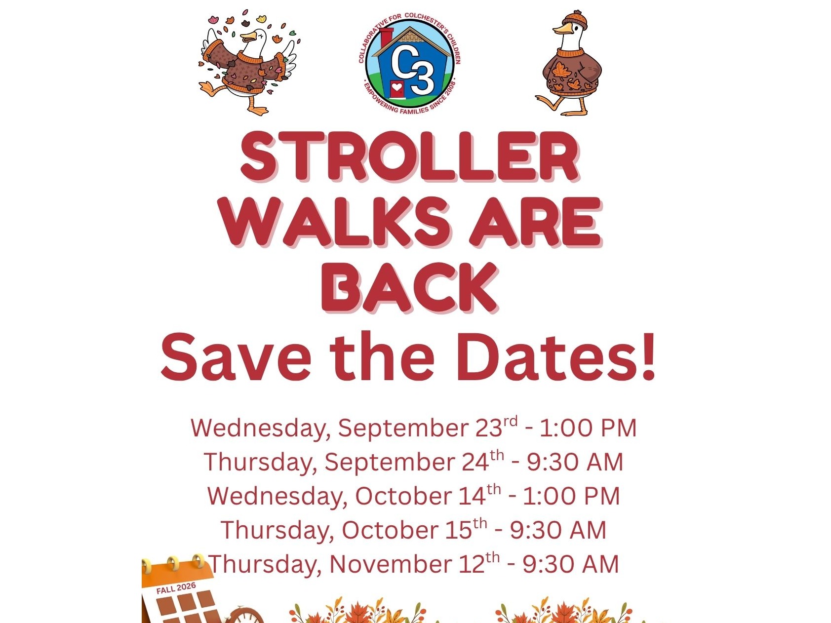 Stroller Walks Fall 2026