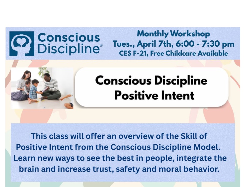 Spring 2026 Parent/Caregiver Programs --- FREE childcare is always available during our Parent/Caregiver programs. Please contact Melissa Deacon at mdeacon@colchesterct.org in advance to sign up your child.