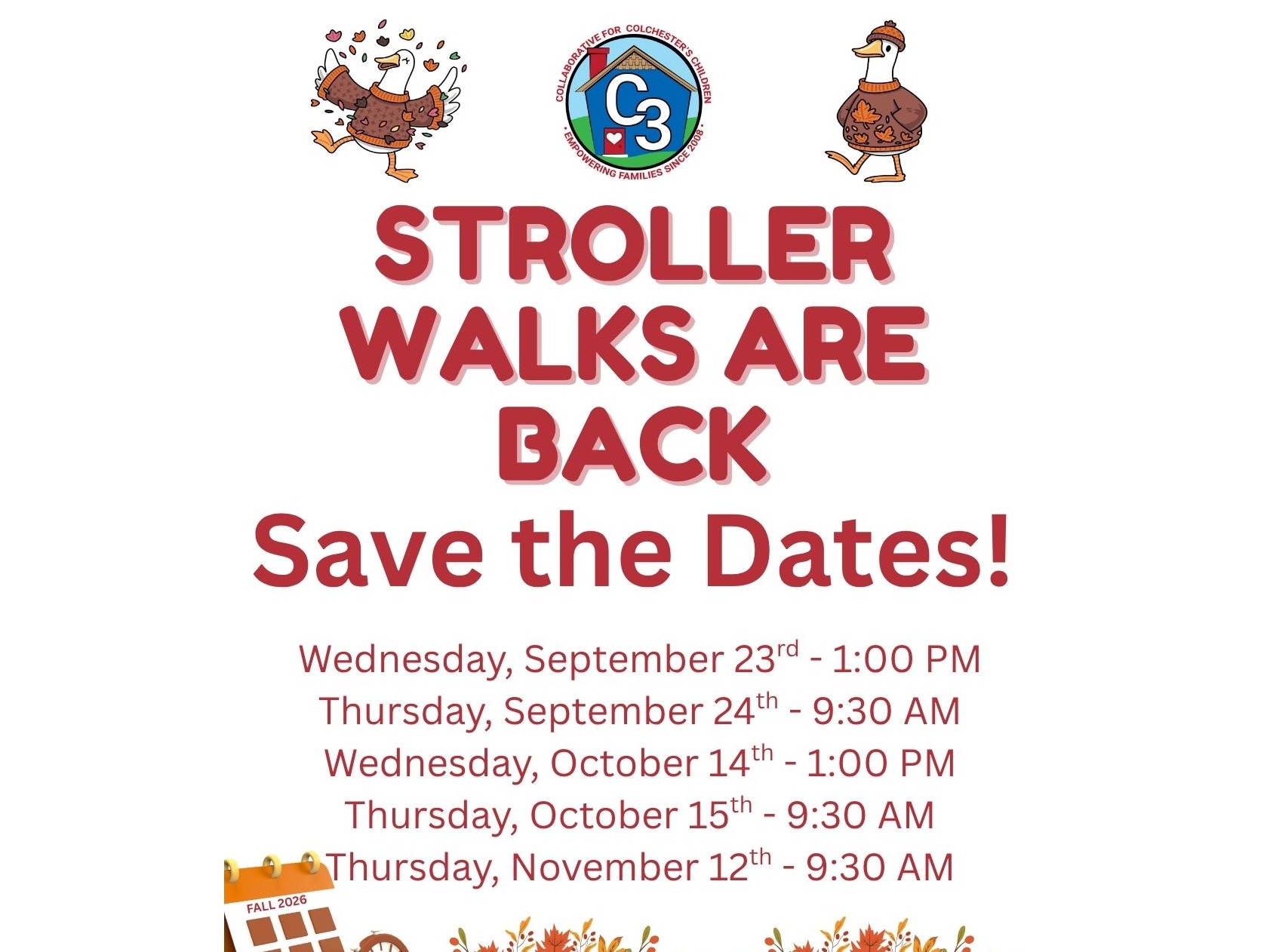 Stroller Walks Fall 2026