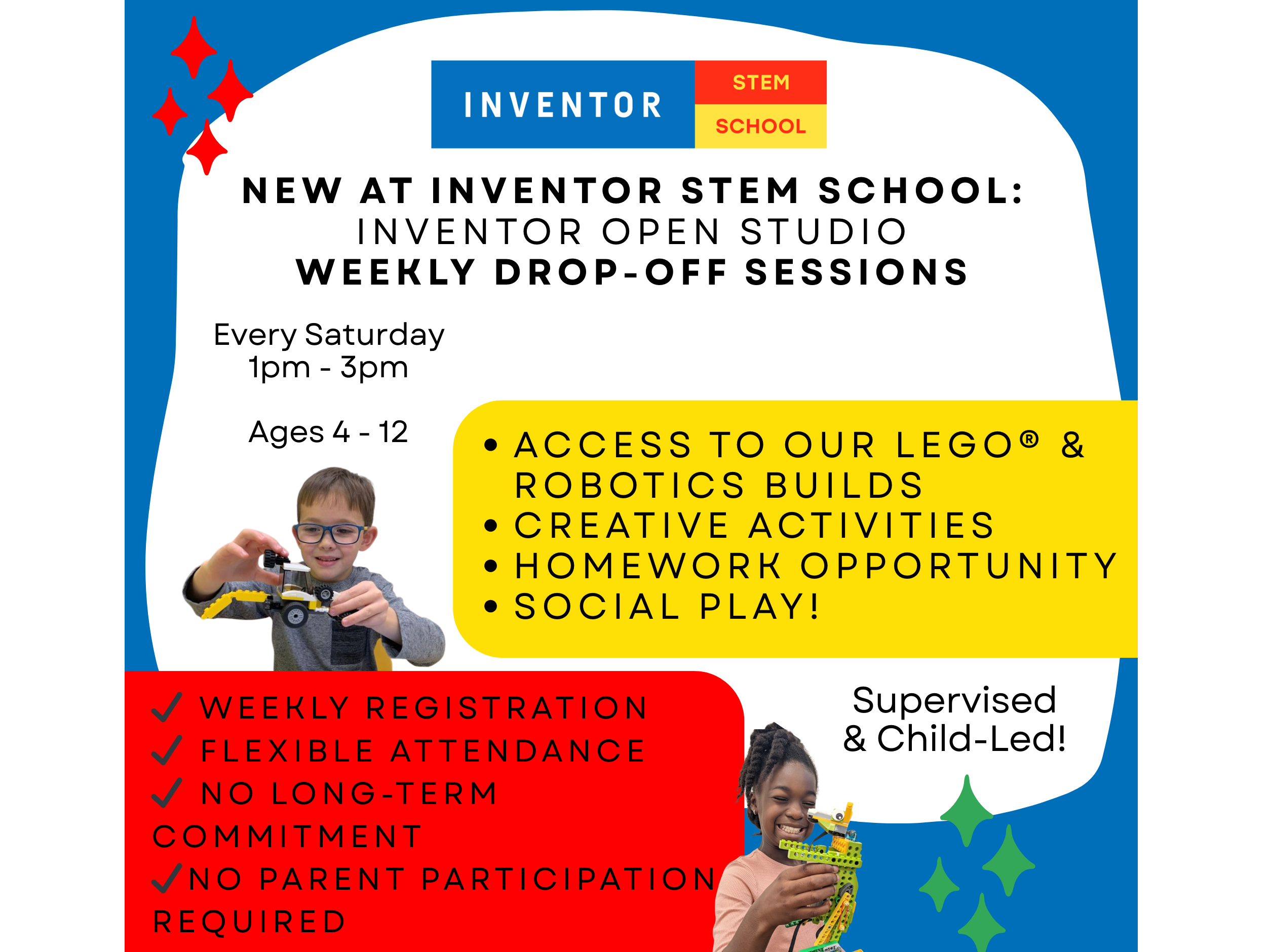 Inventor Open Studio: Weekly Drop-Off Sessions
