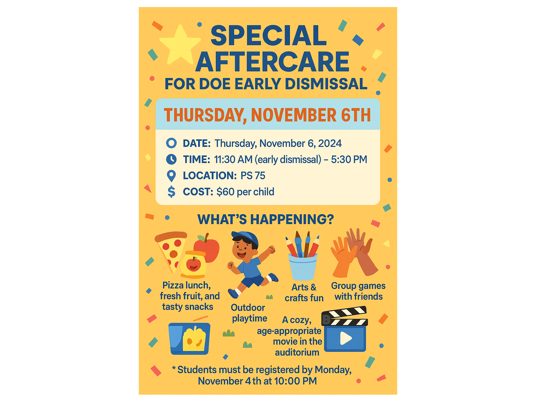HALF-DAY 11/6 REGISTRATION OPENS 10/17