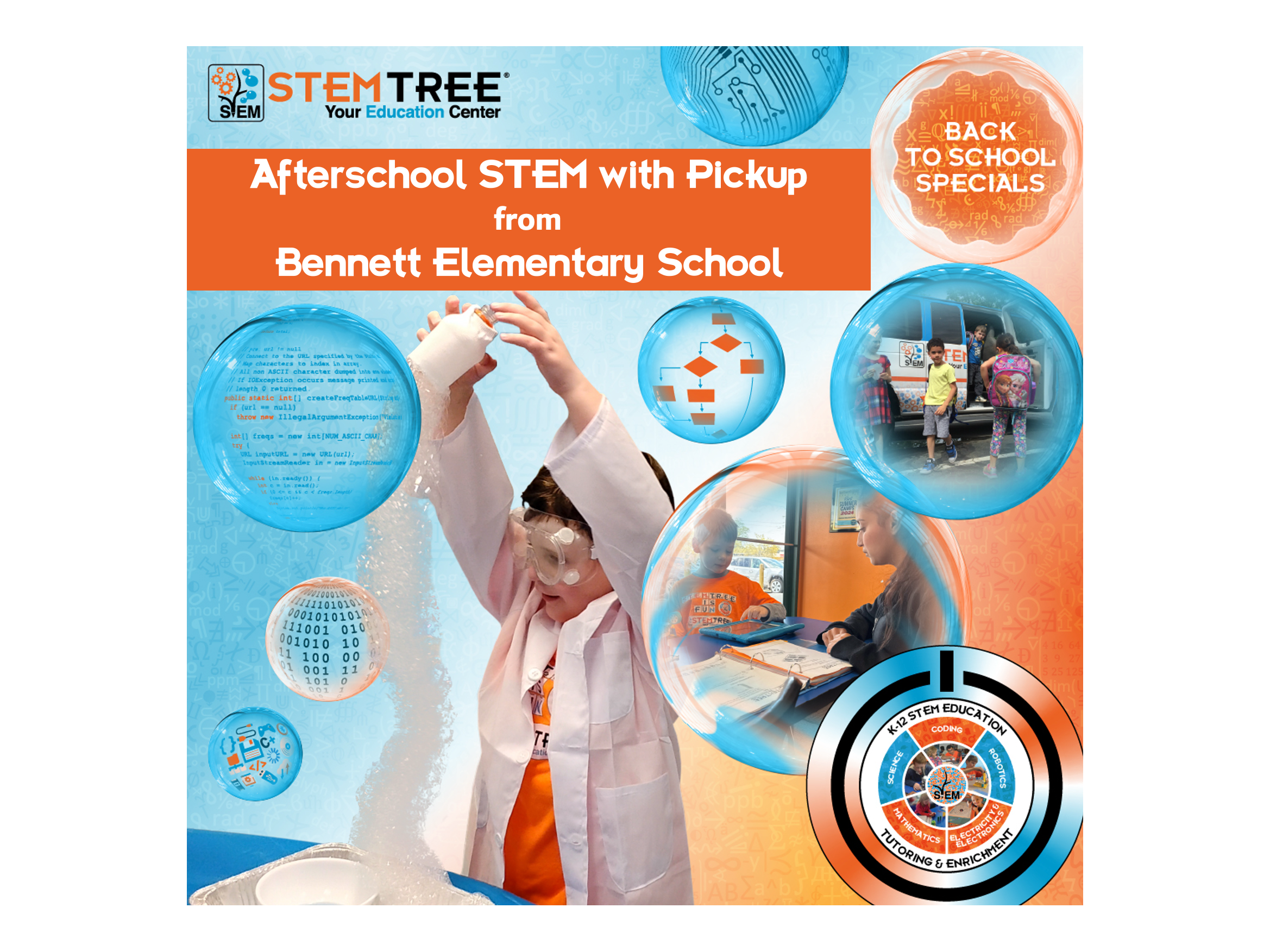 AfterSchool STEM Program with School Pickup and Extended Care till 05:30 pm (Pickup from Bennett Elementary School)